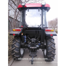 Tracteur à roues YTO-704, 4WD Aircab Tracteur avec chargeur frontal TZ08D 4 en 1 seau